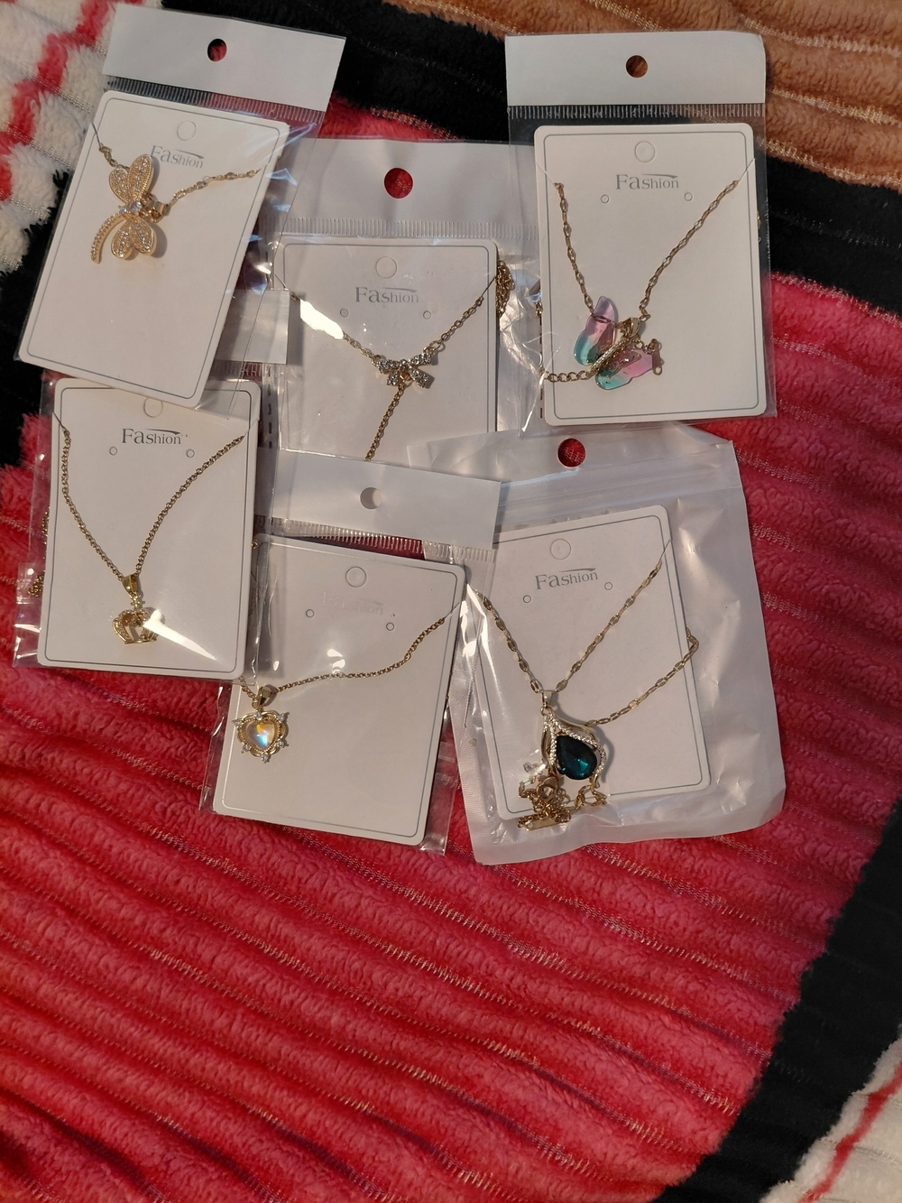 Gold-Tone Women's Necklace - Assorted Charms (Gold)